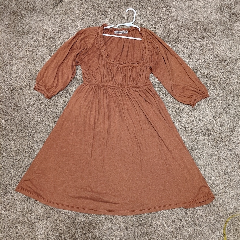 Pumpkin knit dress